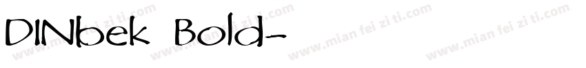 DINbek Bold字体转换